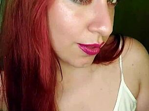 Sexy redhead latina aunt teaches dirty joi masturbation orgasm