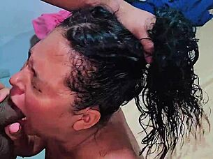 Submissive Wife Sucks Stranger's Huge Cock While Cuckold Husband Films