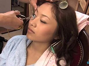 pov helping sweet asian angel nail her first casting with handjob and cum