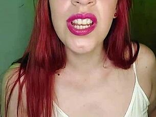 Sexy redhead latina aunt teaches dirty joi masturbation orgasm