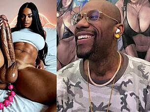 Skinny Transgender Cock Damsel Chained And Sucked By Ebony Babe With Anal Beads