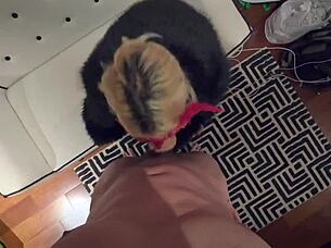 elena's couch blowjob flows into bed missionary pounding pov