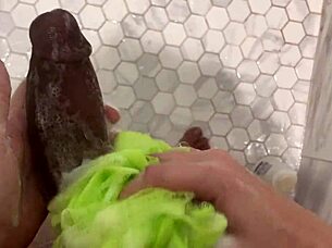 stepsister sneaks into shower for stepbrother's hot handjob