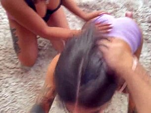 two big ass argentinian babes share my cock in steamy threesome creampie fun