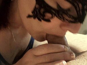 i give an amazin blowjob with curvy brunette standin finish