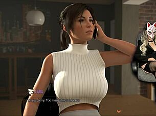lara croft strips naughty in public cosplay adventure