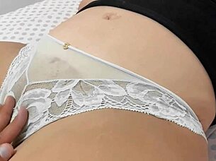 sexy latina stepmom teases with big ass pussy play