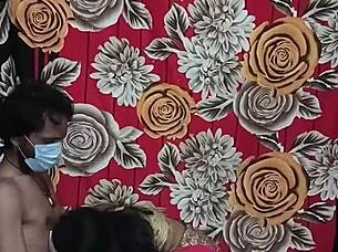 desi suhagraat couple enjoys first night