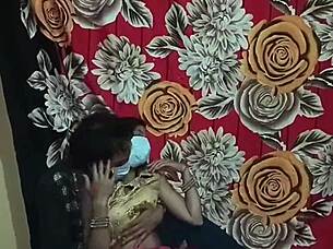 desi suhagraat couple enjoys first night