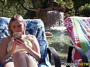 Little Nympho Coco Lovelock Takes BBC Facial on Vacation