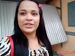 carolina carioca returns for raw bbc blowjob and big ass pounding