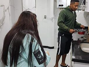 Rioc Pounds Beautiful Busty Jennie Hard in Kitchen