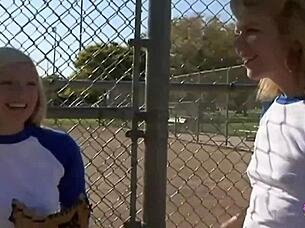 TWO FIT BASEBALL PLAYERS NAUGHTY THREESOME WITH HORNY BLONDE