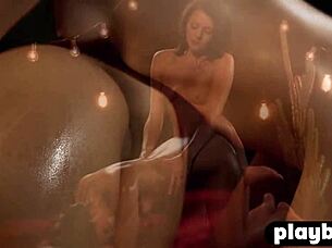 sexy cougar latina milf strips naked, posing her big ass erotically