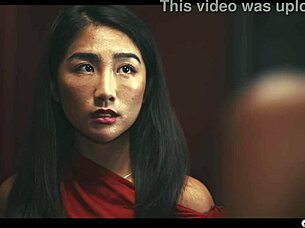 Vampire ebony asian lezdom hypnotize in interracial horror scissoring