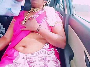 Indian Housewife Cheats with Boyfriend in Car Dirty Talk Fuck