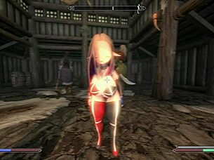 skyrim babe rides sex machine to squirting orgasm frenzy