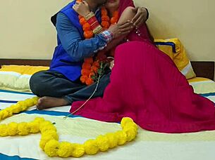 desi bride's first night wild fuck with addicted husband