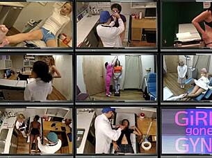 PERVERED NURSE TICKLES PATIENT'S SHAVED PUSSY FEET!