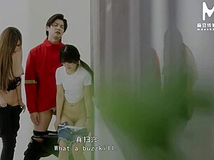 bossy asian ceo bends for modelmedia delivery pussy pounding benefits