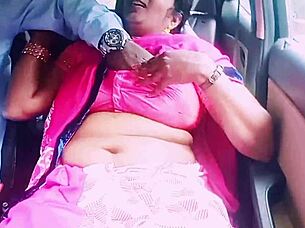 Indian Housewife Cheats with Boyfriend in Car Dirty Talk Fuck