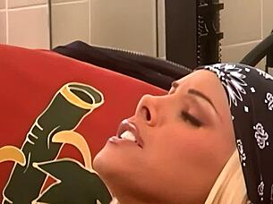 blonde lesbians licking each other in the bath then dildo fucking fun