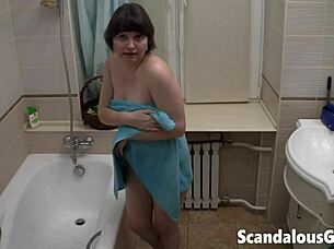 horny shaved teen girlfriend craves cock in shower bathroom tease