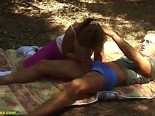 71-year-old hairy granny endures rough outdoor biker pounding doggystyle