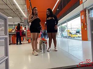 we get naughty flashing curves in supermarket