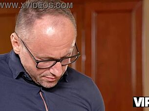 Vip4k. Blonde bombshell long legs big naturals seduced interview fuck