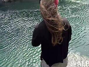 argentinian petite fucked outdoors cum facial blast