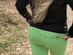 huge latina milf's yoga pants ass tempted me during forest walk!