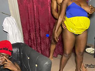 pervy tenant pounds landlord's squirting big tits wife