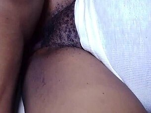 fuckin this old ebony's hairy pussy feels so goo