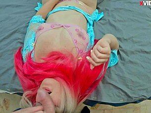 hot milf masturbates her pussy with vibrator while getting mouth and pussy fucked hard