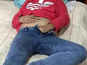 voyeur cam catches latina wife moaning in steamy 69 action