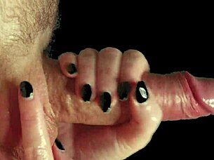 two slick hands milking monster cock in ultimate asmr handjob tease