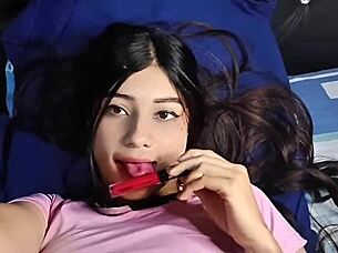dd colombiana sneaks in homemade dildo play for professor spying on her big ass