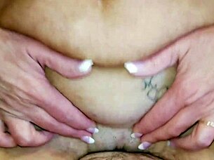 Blonde milf rides cock begging for hot creampie finish