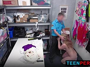 that sneaky blonde teen hid the loot but got caught and fucked hard