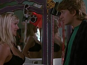 hope marie carlton strips lingerie in college ghoulies scene