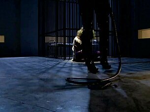 katwoman jennifer dark sneaks into prison cage for steamy 3way