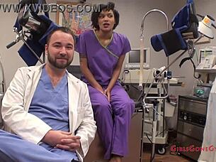 nurse, is this gyno exam normal? jackie asks lilith on hidden cam