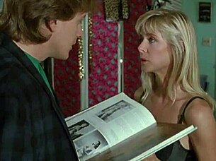 hope marie carlton strips lingerie in college ghoulies scene