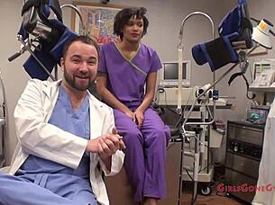 nurse, is this gyno exam normal? jackie asks lilith on hidden cam