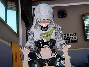 arknights fluorite pregnant doggy bondage 4k