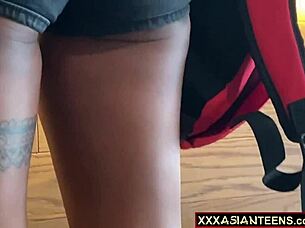 Thai Teen's Perfect Ass POV Fucked Hard After Mall Pickup Amateur