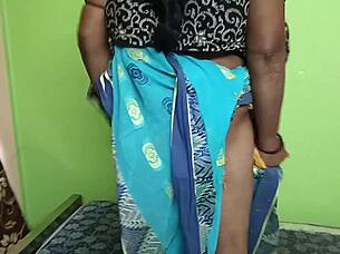 Indian milf, moan as cucumber drills your hairy pussy?