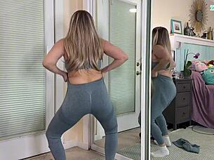 tabithaxxx's sexy milf gym workout clothes try-on haul