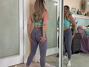 tabithaxxx's sexy milf gym workout clothes try-on haul